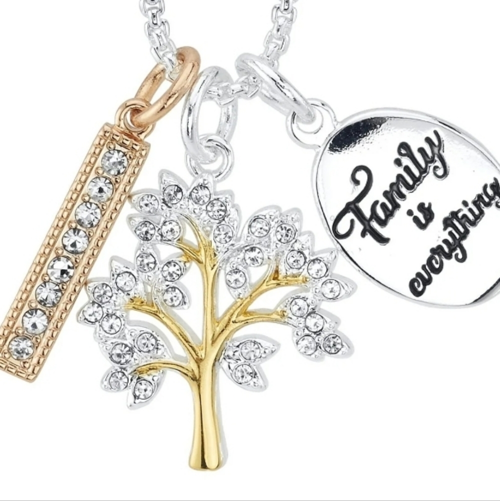 14Kt Gold Flash Plated Genuine Crystal 18" + 2" Necklace